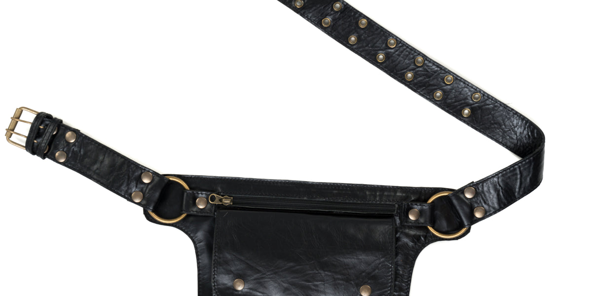 Leather Belt Amazon Black Fanny Pack Berlin- Large Pocket Leather